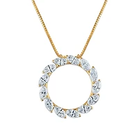 Signature EcoLove 2 CTW Lab Grown Diamond 18-inch Circle Pendant in 14KT Yellow Gold