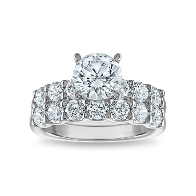 Signature EcoLove Diamond Dreams 3 1/2 CTW Lab Grown Diamond Bridal Set in 14KT White Gold