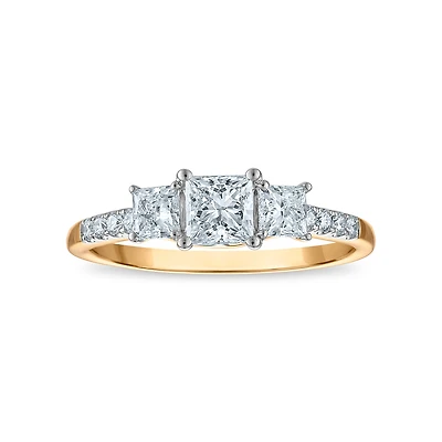 Signature EcoLove 1 CTW Lab Grown Diamond Ring in 14KT Yellow Gold