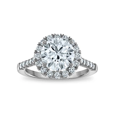 Signature EcoLove Diamond Dreams 3 CTW Lab Grown Diamond Halo Engagement Ring in 14KT White Gold
