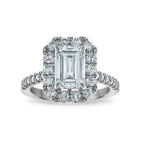 Signature EcoLove Diamond Dreams 3-1/5 CTW Lab Grown Diamond Halo Engagement Ring in 14KT White Gold