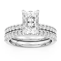 Signature EcoLove Diamond Dreams 3-1/4 CTW 100 Facet Centurion Lab Grown Diamond Bridal Set in Platinum