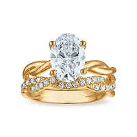 Signature EcoLove 3 CTW Lab Grown Diamond Bridal Set in 14KT Yellow Gold