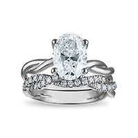 Signature EcoLove 3 CTW Lab Grown Diamond Bridal Set in 14KT White Gold