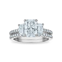 Signature EcoLove 2-1/2 CTW Lab Grown Diamond Three Stone Bridal Set in 14KT White Gold