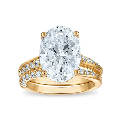 Signature EcoLove Diamond Dreams 6 CTW Lab Grown Diamond Bridal Set in 14KT Yellow Gold
