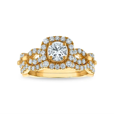 LoveSong EcoLove 1-1/2 CTW Lab Grown Diamond Bridal Set in 10KT Gold