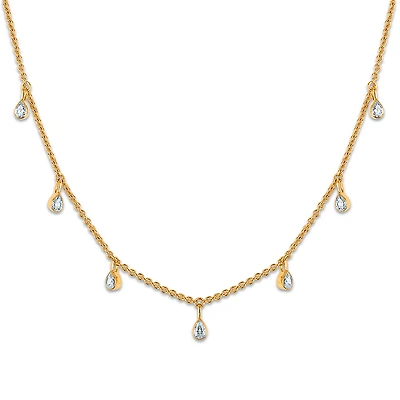 LoveSong 1/2 CTW Lab Grown Diamond Necklace in 18KT Gold Vermeil
