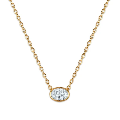 LoveSong 1/3 CTW Lab Grown Diamond Solitaire Necklace in 18KT Gold Vermeil