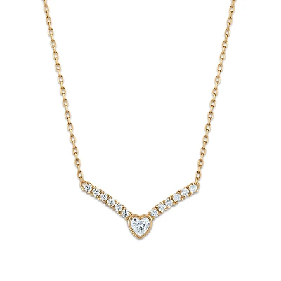 LoveSong 1/2 CTW Lab Grown Diamond Necklace in 18KT Gold Vermeil