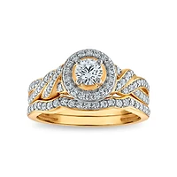 LoveSong EcoLove 1 CTW Lab Grown Diamond Bridal Set in 10KT Yellow Gold