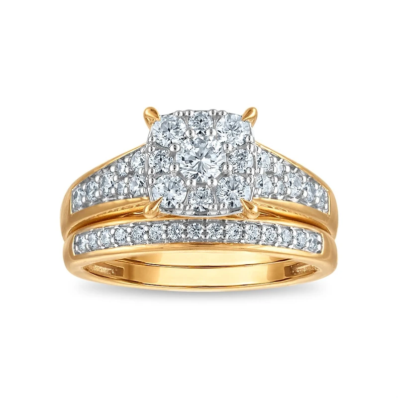 LoveSong EcoLove 7/8 CTW Lab Grown Diamond Bridal Set in 10KT Yellow Gold