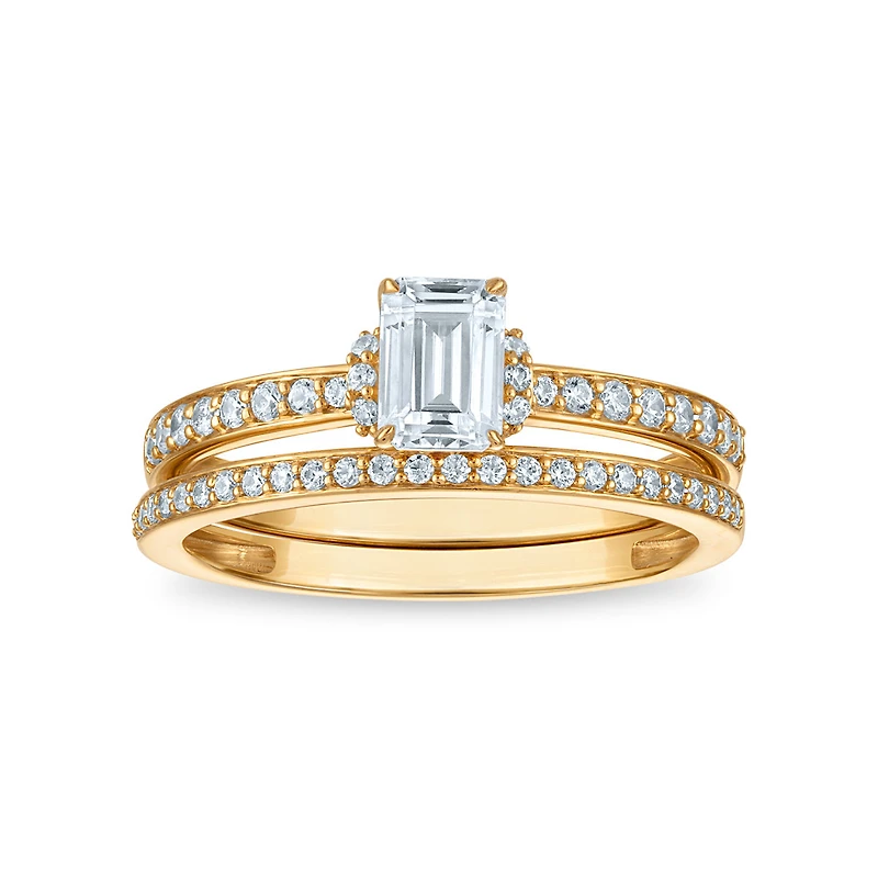 LoveSong EcoLove 1 CTW Lab Grown Diamond Bridal Set in 10KT Yellow Gold