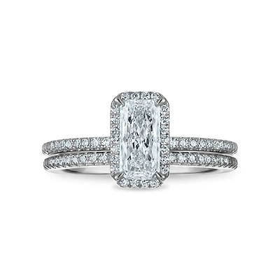 LoveSong EcoLove 1 CTW Lab Grown Diamond Bridal Set in 10KT White Gold