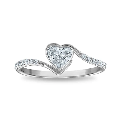 LoveSong EcoLove 5/8 CTW Lab Grown Diamond Ring in Sterling Silver