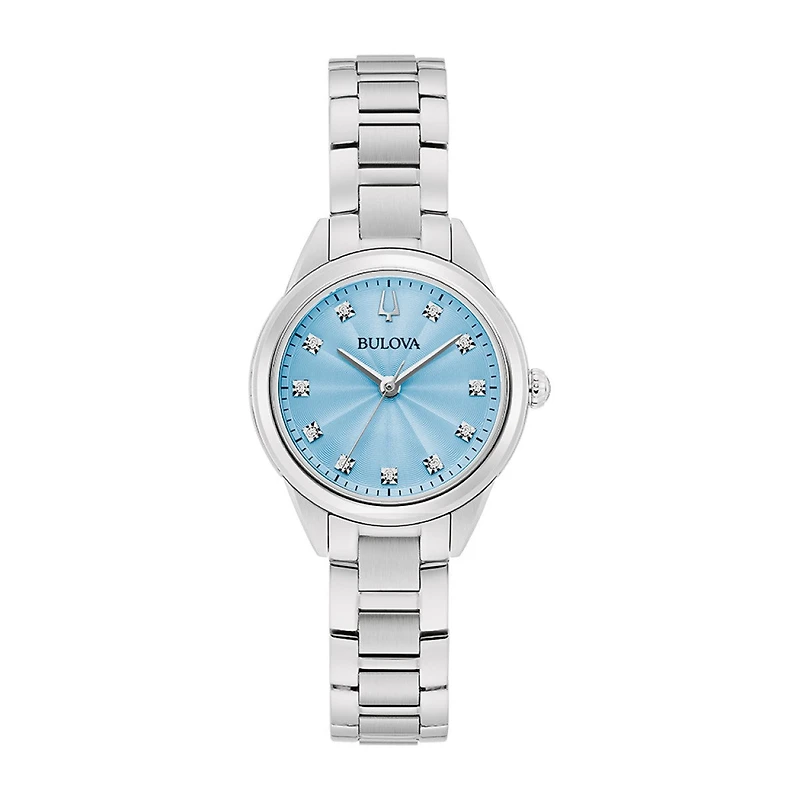 Bulova Sutton 28MM Natural Diamond Dial Watch. 96P250