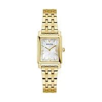 Bulova Womens Classic Goldtone Diamond Accent.  97L177