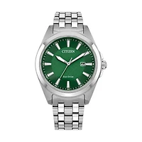 Citizen Peyten 41MM Green Dial Stainless Steel Watch. BM7530-50X