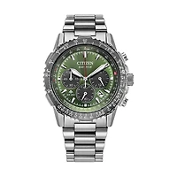 Citizen Promaster Navihawk 40MM Green Dial with Stainless Steel Band. CA4664-60W