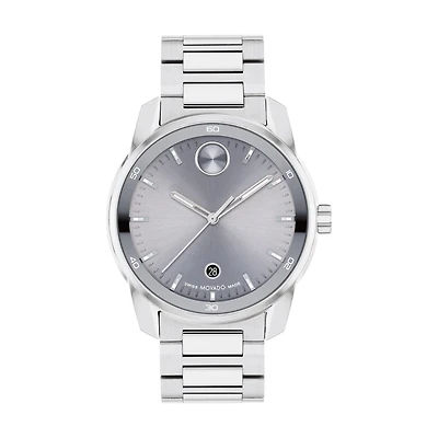 Movado BOLD Verso 42MM Grey Dial Stainless Steel Watch. 3601204