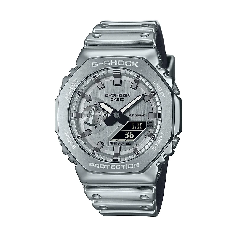 G-Shock G-Steel 49X44MM Analog-Digital Watch with Metallic Silicone Band. GM2100YM-8A
