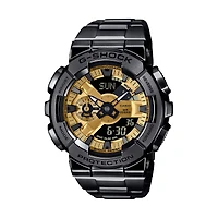 G-Shock G-Steel Full Metal 52X48MM Black and Gold Watch. GM110BD-1A9