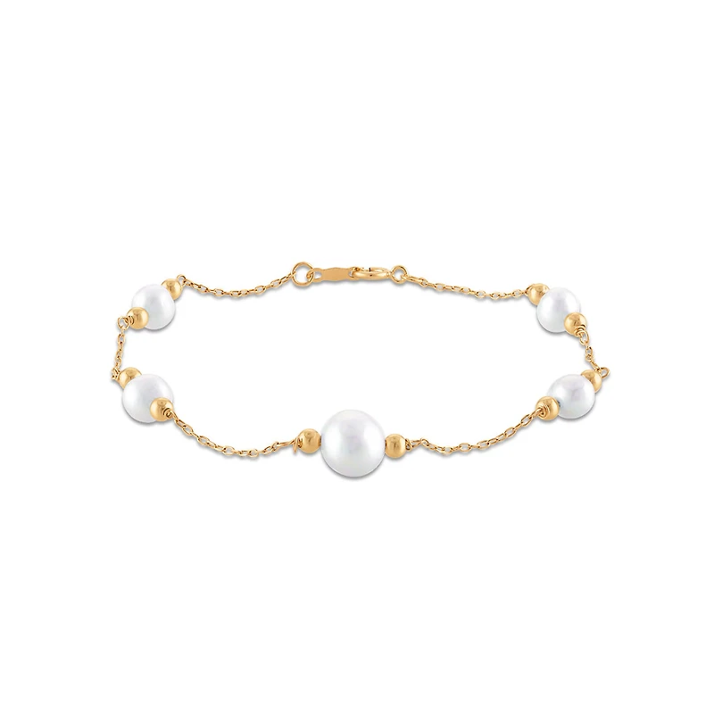 Fresh Water Pearl 7.5-inch Bracelet in 10KT Yellow Gold