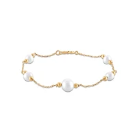 Fresh Water Pearl 7.5-inch Bracelet in 10KT Yellow Gold