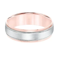 6MM Wedding Ring in 10KT Two-Tone Gold. Size 10