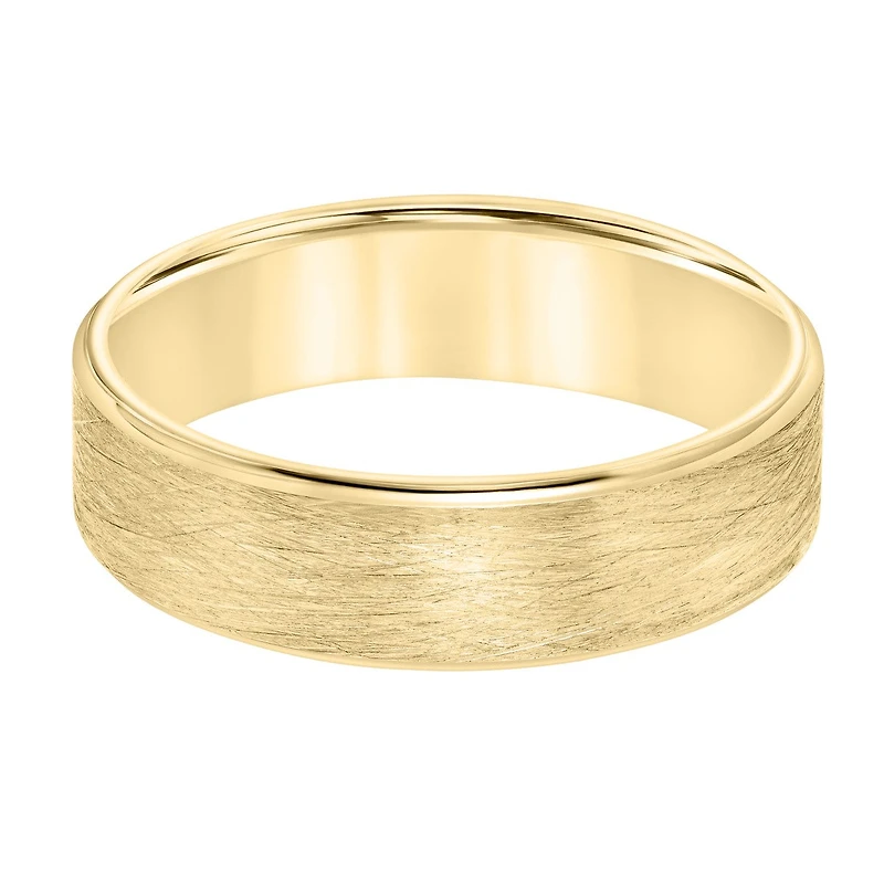 6MM Wedding Ring in 10KT Gold. Size 10