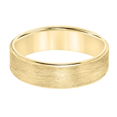 6MM Wedding Ring in 10KT Gold. Size 10