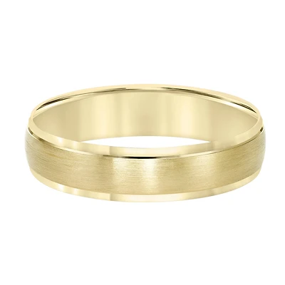 7MM Satin Finish Wedding Ring in 10KT Gold. Size 10