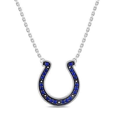 True Fans Fine Jewelry Indianapolis Colts 18-inch Pendant in Sterling Silver