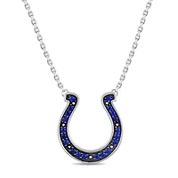 True Fans Fine Jewelry Indianapolis Colts 18-inch Pendant in Sterling Silver