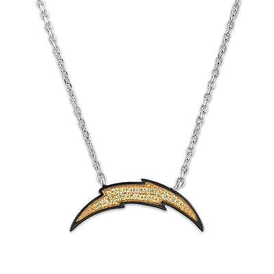 True Fans Fine Jewelry Los Angeles Chargers 18-inch Pendant in Sterling Silver