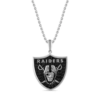 True Fans Fine Jewelry Las Vegas Raiders 18-inch Pendant in Sterling Silver