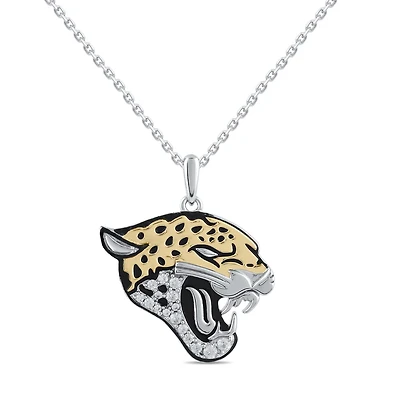 True Fans Fine Jewelry Jacksonville Jaguars 18-inch Pendant in Sterling Silver