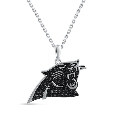 True Fans Fine Jewelry Carolina Panthers 18-inch Pendant in Sterling Silver