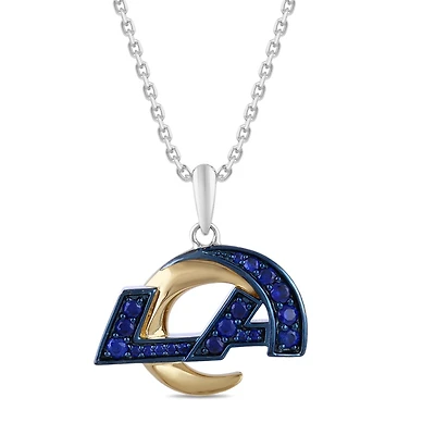 True Fans Fine Jewelry Los Angeles Rams 18-inch Pendant in Sterling Silver
