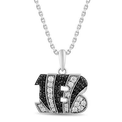 True Fans Fine Jewelry Cincinnati Bengals 18-inch Pendant in Sterling Silver