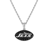 True Fans Fine Jewelry New York Jets 18-inch Pendant in Sterling Silver