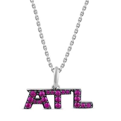 True Fans Fine Jewelry Atlanta Falcons 18-inch Pendant in Sterling Silver