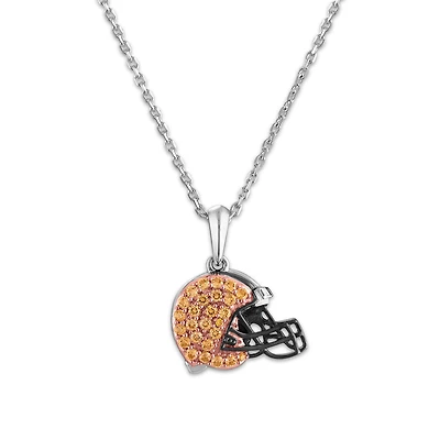 True Fans Fine Jewelry Cleveland Browns 18-inch Pendant in Sterling Silver