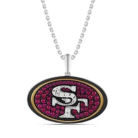 True Fans Fine Jewelry San Francisco 49ers 18-inch Pendant in Sterling Silver
