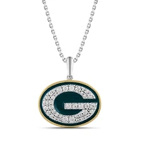 True Fans Fine Jewelry Green Bay Packers 18-inch Pendant in Sterling Silver