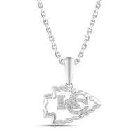 True Fans Fine Jewelry Kansas City Chiefs 18-inch Pendant in Sterling Silver
