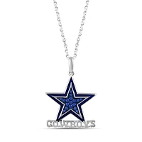 True Fans Fine Jewelry Dallas Cowboys 18-inch Pendant in Sterling Silver