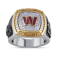 True Fans Fine Jewelry Washington Commanders 1/2 CTW Natural Diamond Ring in Sterling Silver