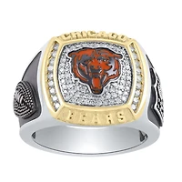 True Fans Fine Jewelry Chicago Bears 1/2 CTW Natural Diamond Ring in Sterling Silver