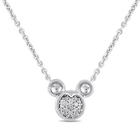 Disney Jewels Diamond Accent Mickey Mouse Pendant in Sterling Silver